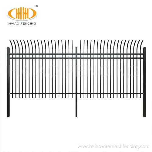 Bent top garden fence steel fence panels